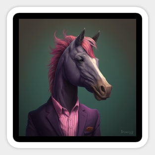 Illustration of cute Bojack horseman Sticker